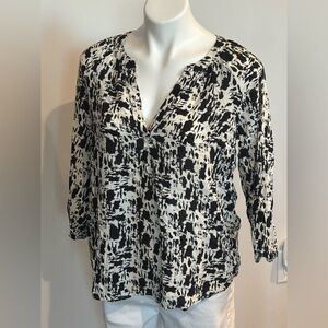 Gap Blouse and Jones New York High Rise Bright White Jeans